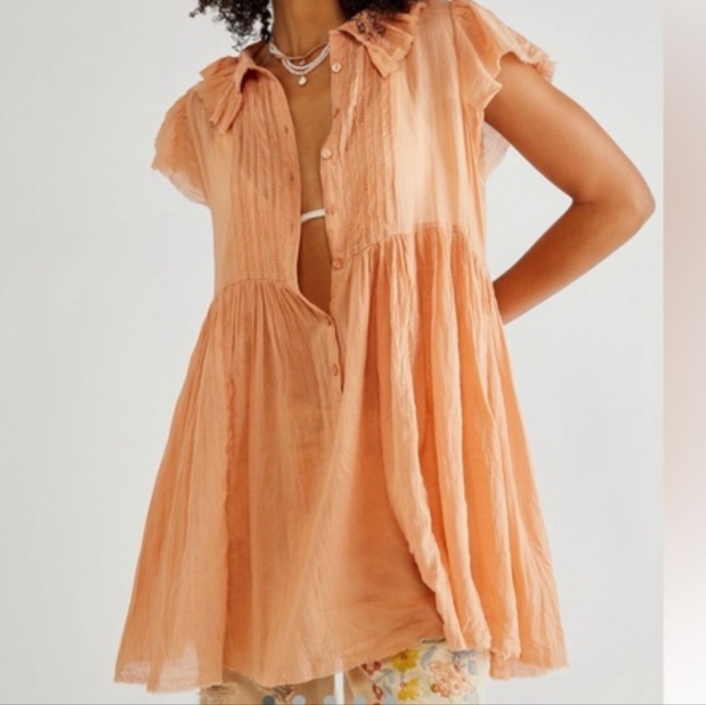 Free People Benny Tunik dress top dainty cotton